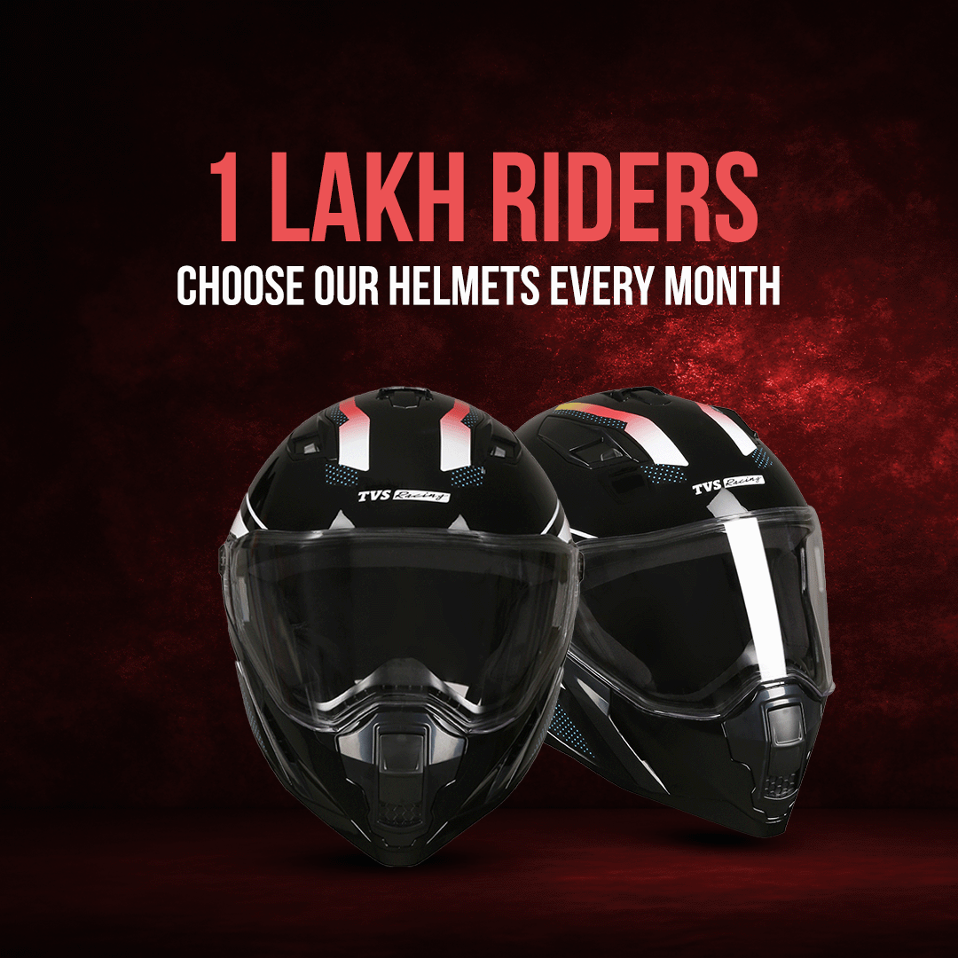 TVS Racing Anti Matter Full Face Helmet for Bike & Motorcycle Riders #-DOT & ISI Certified-Lightweight ABS Shell, UV Resistant-Ventilated Comfort Liner, Quick-Release Visor & Chin Strap